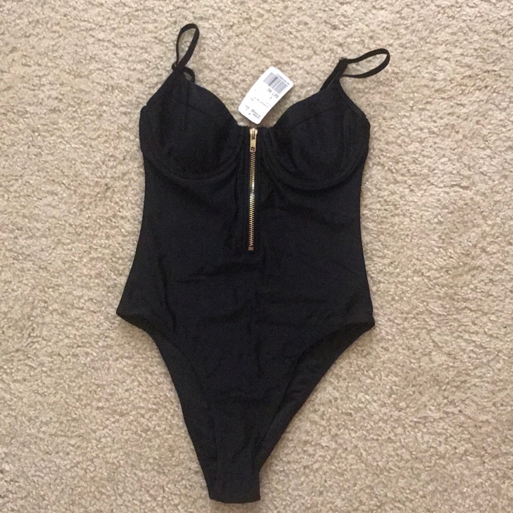 Black one piece swimsuit